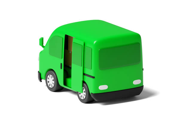 White van ready for branding up .White van isolated.