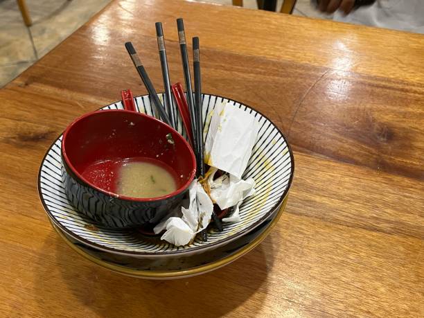 istock A dirty ramen bowl after being used. 2191928536