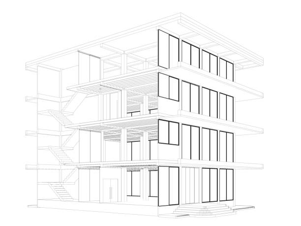 istock 3D illustration of building structure 2191930590