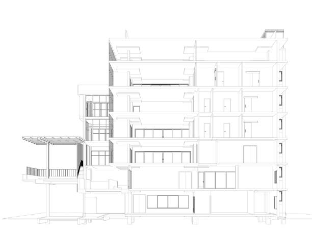 istock 3D illustration of building structure 2191930915