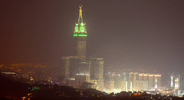 istock Zamzam tower and kaaba view from the air 2191934894