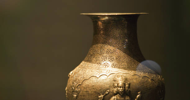 istock Indian Copperware. Old Ancient Copper Utensils. Kashmiri Copperware, More Popularly Known As Traam, Was Amazingly Enough Beautiful Part Of Household Tradition And Integral Part Of Bridal Trousseau 2191936693