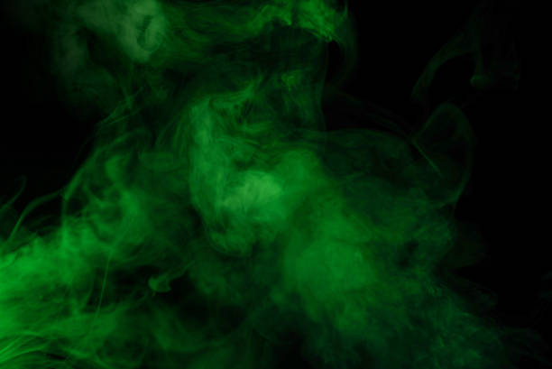 istock Green steam on a black background. 2191943668