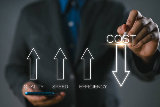 istock Cost reduction concept. Increase quality, speed, efficiency, and Optimization for products or services to improve company performance. Successful corporate strategy and management. Effective business, 2191943988