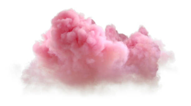 istock Pink smooth realistic weather clouds isolated white backgrounds 3d rendering 2191944058