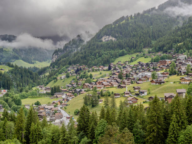 Adelboden town and valley, Switzerland