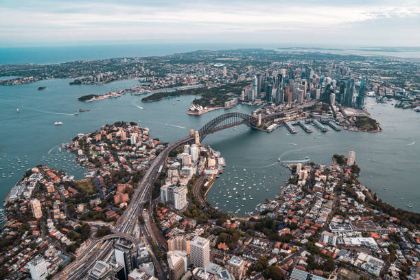 istock Panoramic Sydney Harbor Bridge Links Historic Suburbs With Modern Central Business District 2191960492