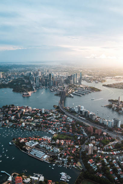 istock Aerial View Sydney Harbor Bridge Opera House Urban Waterfront Scene 2191960509