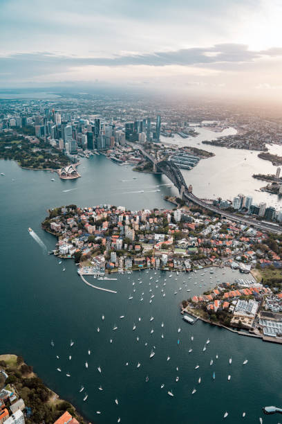 istock Sydney Harbor Waterfront Districts Meet Modern Skyline From Above View 2191960520