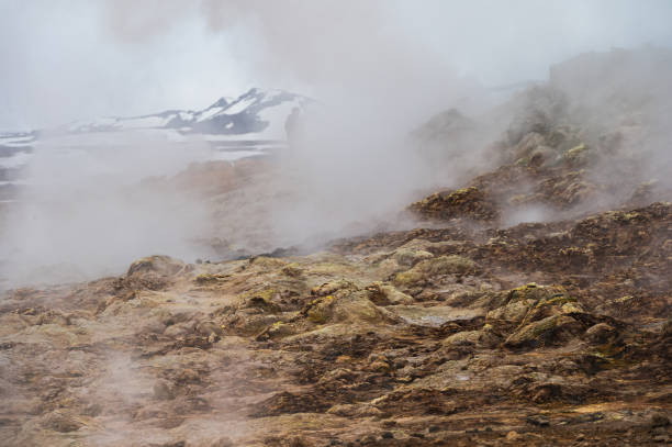 nature sceneries inside Namaskard Geothermal area, Myvatn area, Iceland