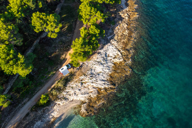 istock Scenic Coastal Camping Spot Nestled Between Forest And Sea 2191960720