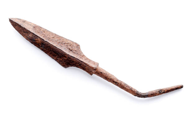 istock antique spear head,rusty arrowheads,Viking Artifacts, Viking Age.isolated on white background 2191962336