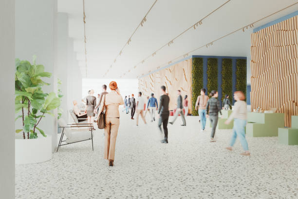 istock Businesswoman walking in office lobby 2191969454