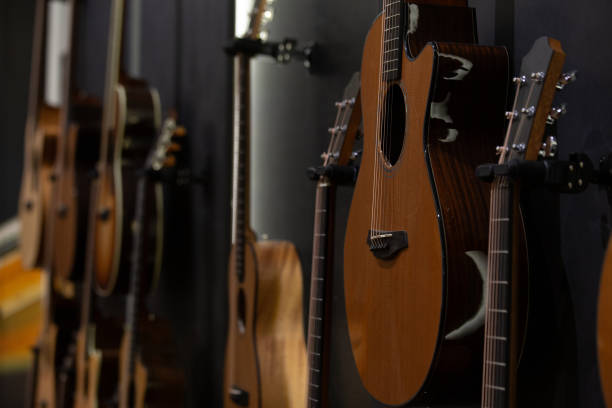 istock Acoustic guitar showroom 2191977533