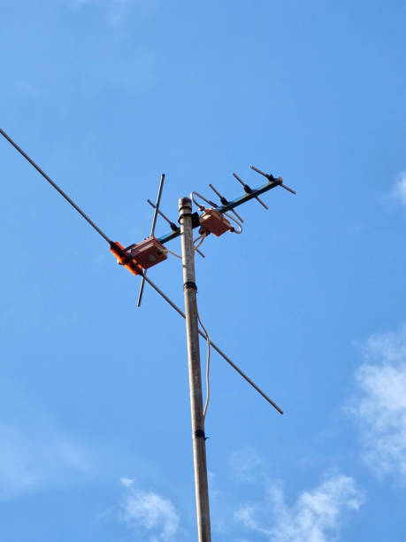 istock antenna for the radio antenna on the roof. 2191978145
