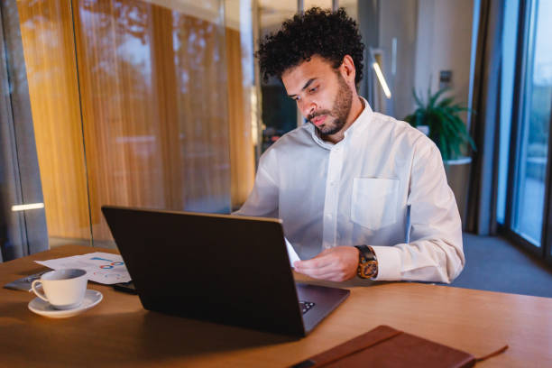 istock Middle Eastern Businessman Working Late in a Modern Office 2191983496