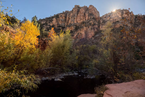 Wet Beaver Creek AZ at Sundown in Sedona, Arizona, United States