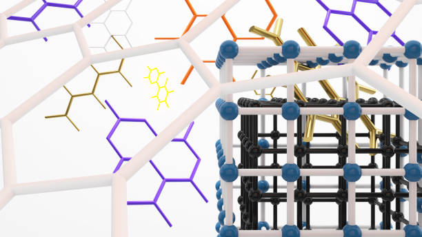 Science or medical background with molecules, Nano technology and research,3d illustration,3d rendering