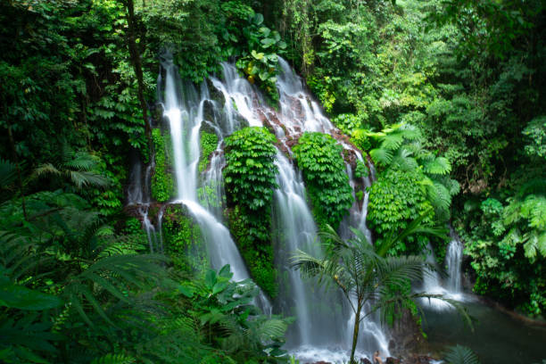 Banyu Wana Amertha Waterfall in Buleleng, Bali, Indonesia.