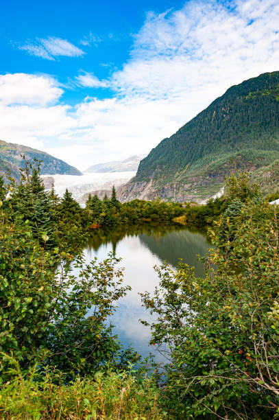 Views of the Mendenhall glacier in southern Alaska