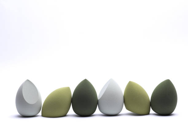 istock Eggs makeup sponges. Blenders for foundation on white background 2191996802