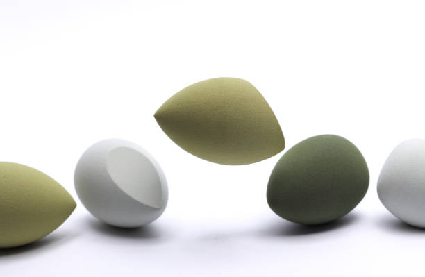 istock Eggs makeup sponges. Blenders for foundation on white background 2191996804
