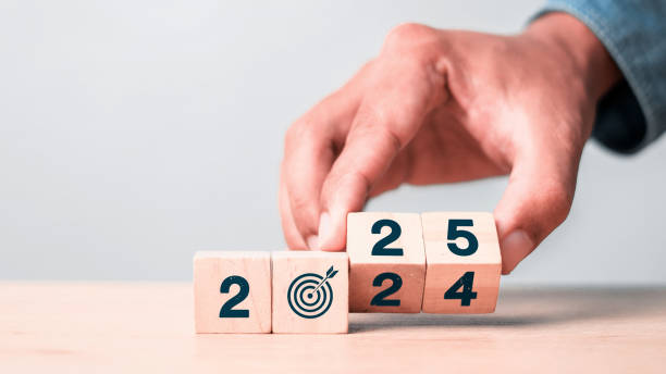 istock Flipping Wooden cube block for change 2024 to 2025, Countdown to 2025. Loading year from 2024 to 2025. New year start concept. 2191998281