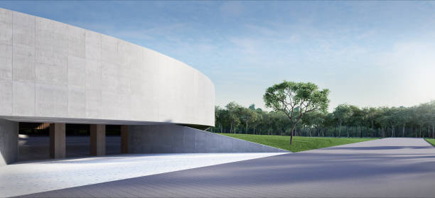 istock Modern Architectural Design with Concrete and Nature 2192001497