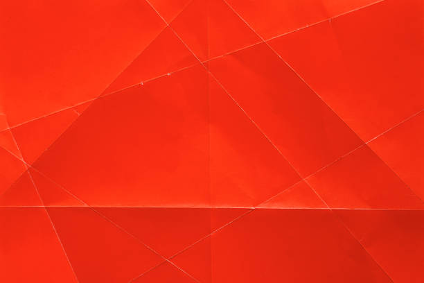 Background and texture of red paper with fold marks for greeting cards, posters, web landings and more