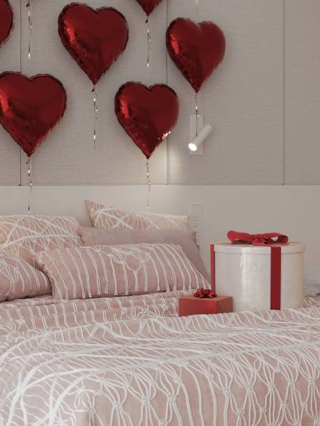 istock heart shaped pillow on bed Valentine's Day 2192008360