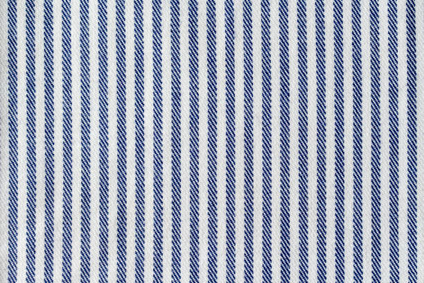 Blue and white striped woven fabric background