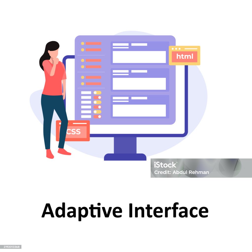 Adaptive Interface Vector Illustration Which Can Easily Modify Or Edit ...