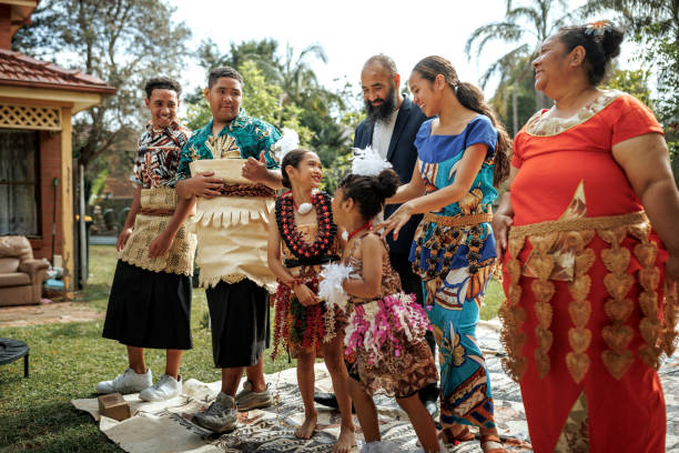 istock Large Pacific Islander Family Performing a Traditional Dance 2192016638