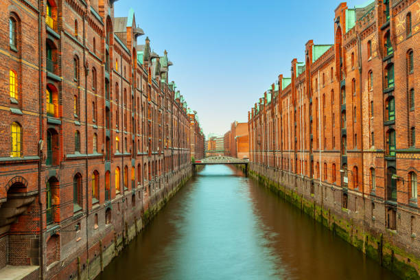 istock Speicherstadt in Hamburg by night 2192016662