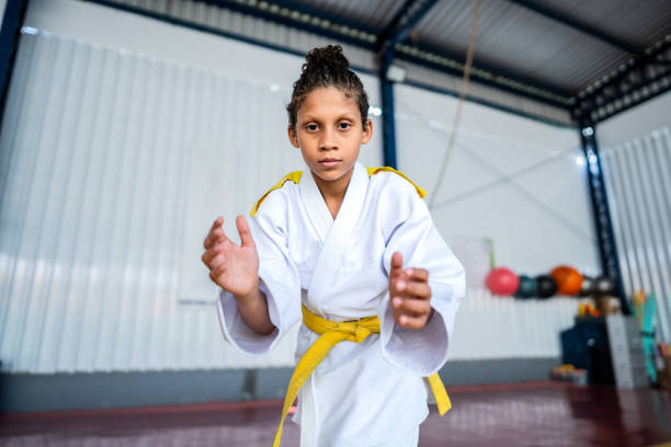 istock Portrait of a judo athlete on a dojo 2192018618