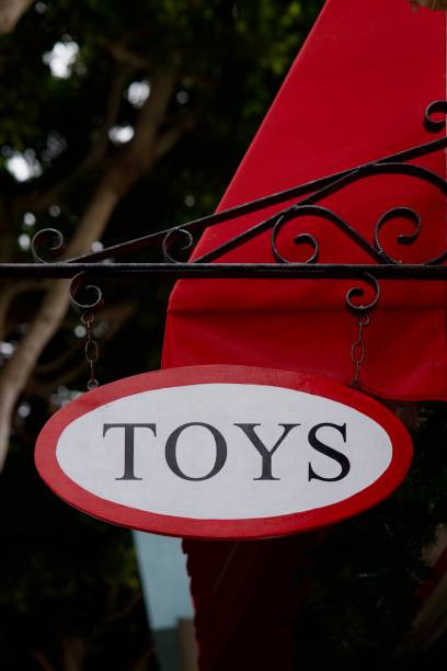 istock Vintage blade sign hangs outside the toy store 2192020785
