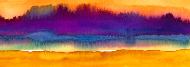 istock watercolor abstract landscape in panorama format 2192021372