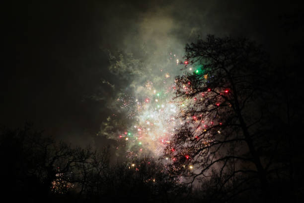 New year’s eve fireworks. 2024-2025.