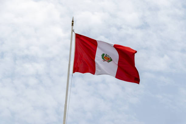 istock The flag of Peru in the wind 2192028689