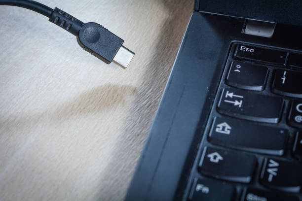 USB-C Cable Connector. Digitally generated image. 3d render.