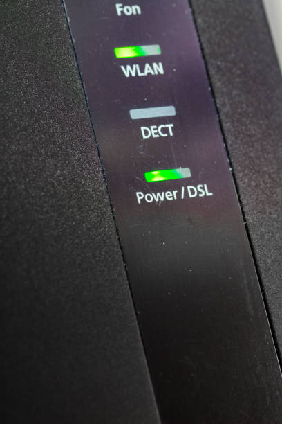istock Glowing WLAN lamp as sign of active wireless internet connection 2192028976