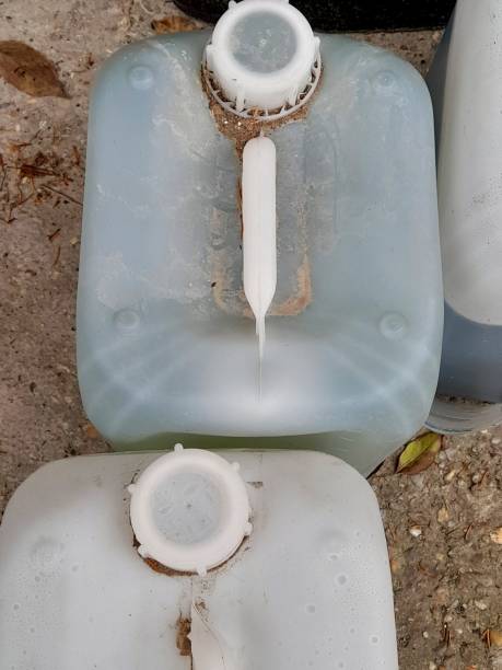 istock Plastic chemical bottle close up 2192035284