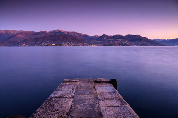 Early morning view across Lake Maggiore