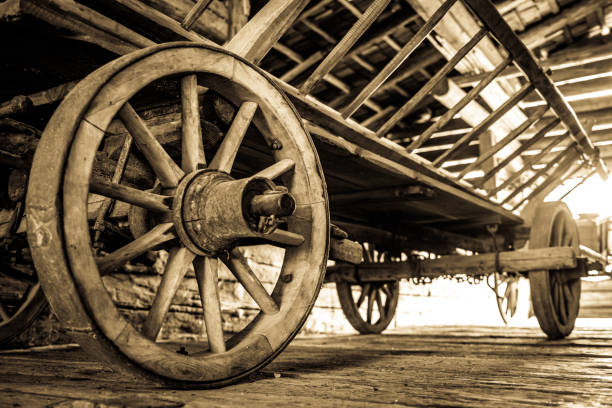 istock antique wooden cart 2192041214