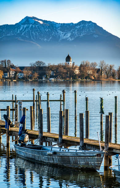 harbor at the chiemsee lake - gstadt - bavaria
