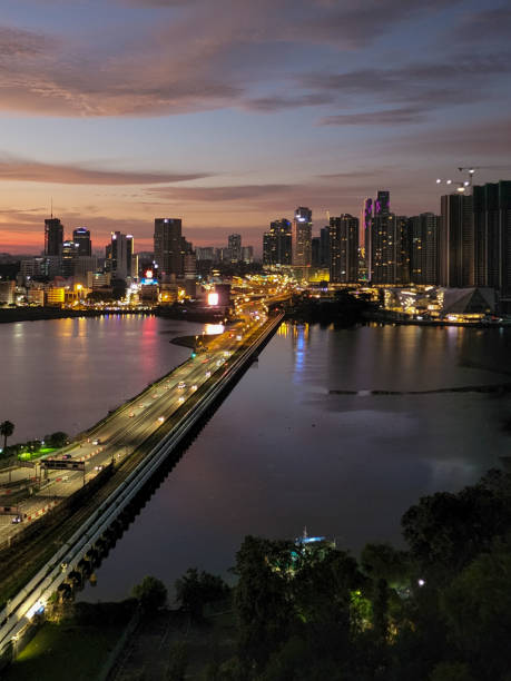 istock The Johor–Singapore Causeway link night. 2192046730
