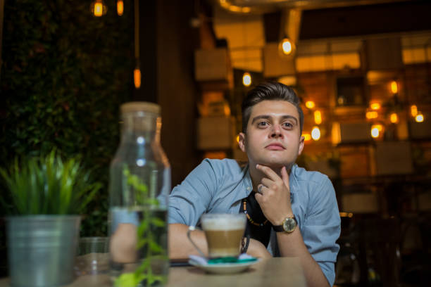 man at the café