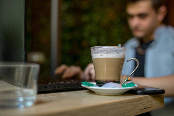 man at the café
