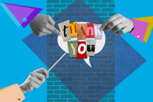 istock Thank You Paper Collage with Hands 2192051055
