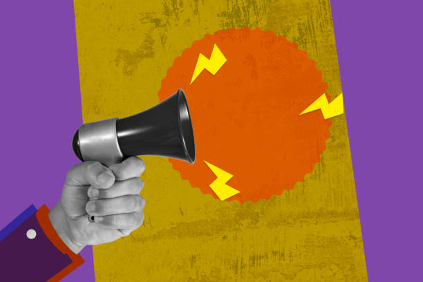 istock Megaphone Collage on Yellow and Purple Background 2192051085